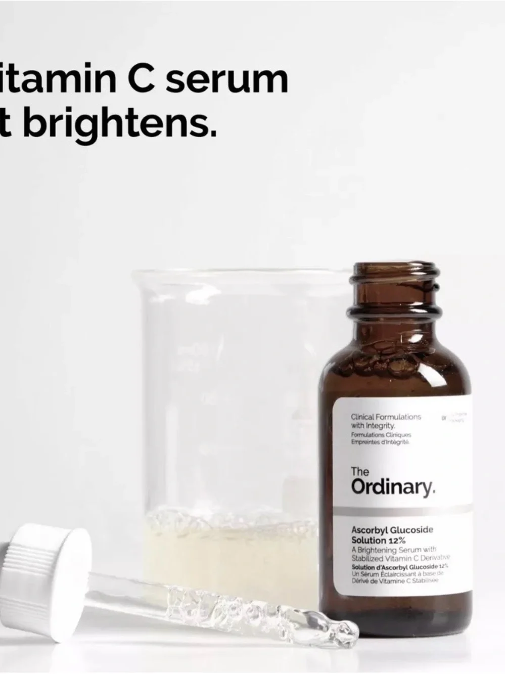 The Ordinary Brightening Serum Bottle - White & Amber